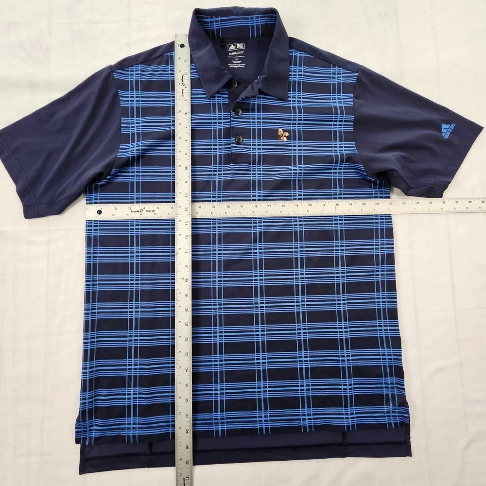 adidas Golf Climacool Blue Short Sleeve Polyester Performance Polo Shirt Men's M